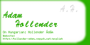 adam hollender business card